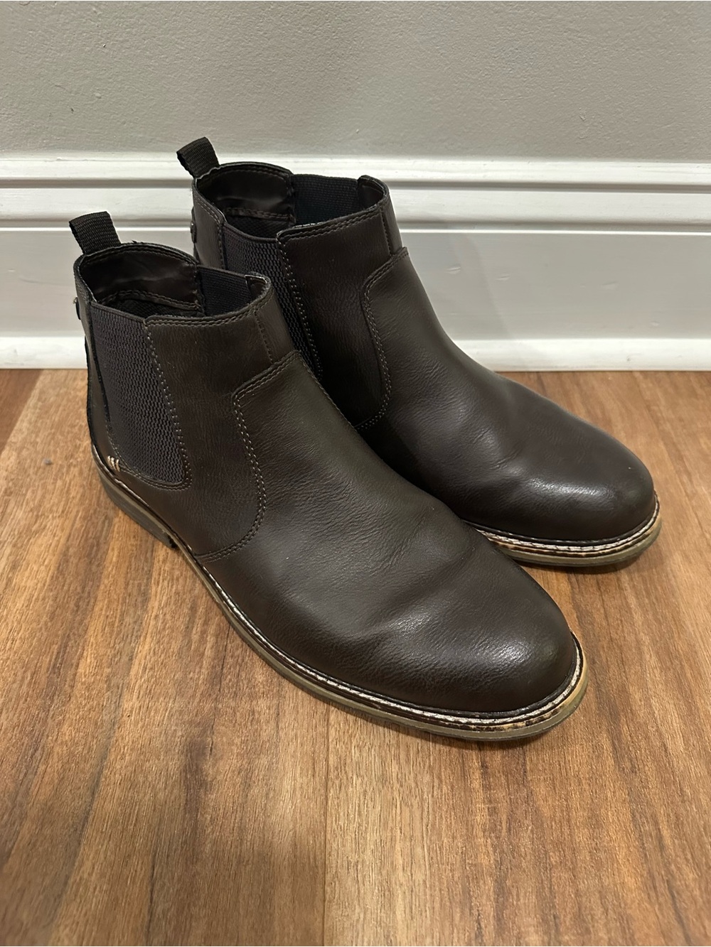 Men's Chukka Boots - Brown Leather Pull-On